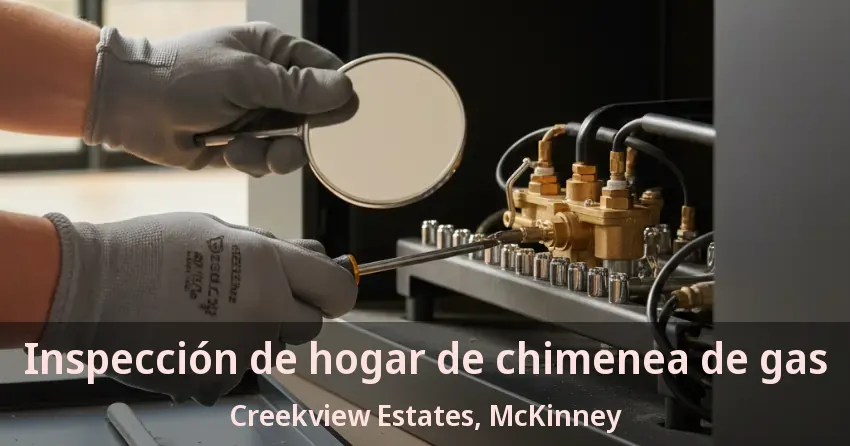 Inspección de hogar de chimenea de gas Creekview Estates, McKinney - TX